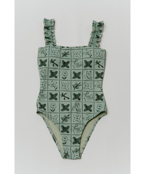 セール】back open flower swim suit（水着）｜Knuth Marf