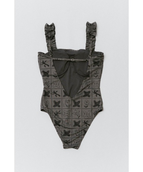 back open flower swim suit（水着）｜Knuth Marf