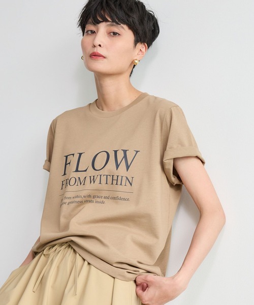 BARNYARDSTORM(バンヤードストーム)の「BARNYARDSTORM / FLOWロゴT / マシンウォッシャブル(Tシャツ/カットソー・レディース・ブラック/ベージュ/ホワイト・FREE)」の16枚目の写真