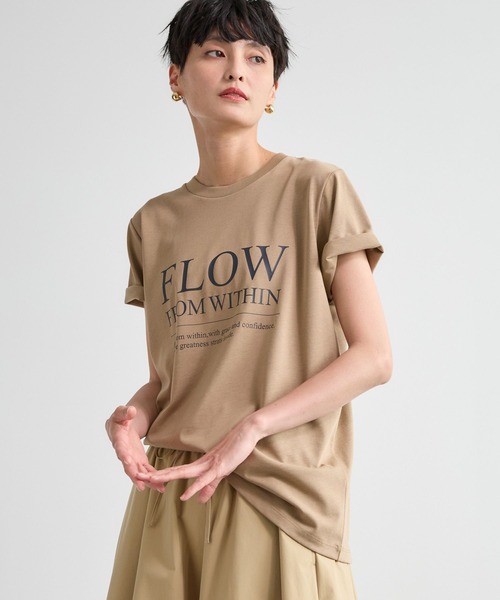 BARNYARDSTORM(バンヤードストーム)の「BARNYARDSTORM / FLOWロゴT / マシンウォッシャブル(Tシャツ/カットソー・レディース・ブラック/ベージュ/ホワイト・FREE)」の17枚目の写真
