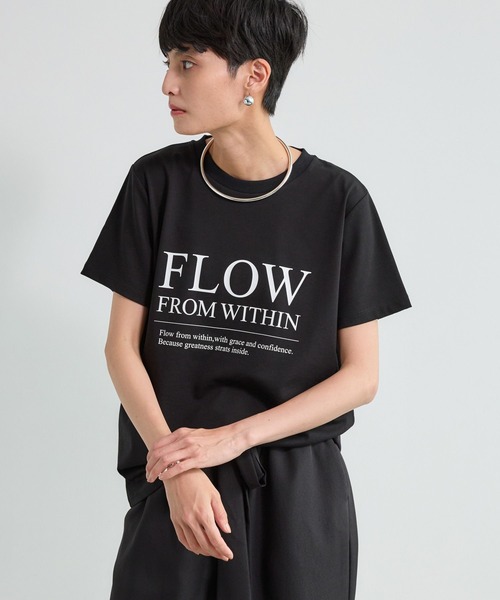 BARNYARDSTORM(バンヤードストーム)の「BARNYARDSTORM / FLOWロゴT / マシンウォッシャブル(Tシャツ/カットソー・レディース・ブラック/ベージュ/ホワイト・FREE)」の20枚目の写真