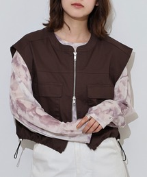 Arinomama（アリノママ）の「コットンツイルWポケショートベスト（ベスト）」