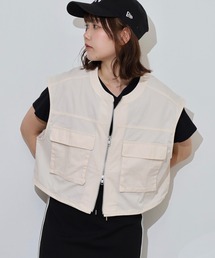 Arinomama（アリノママ）の「コットンツイルWポケショートベスト（ベスト）」