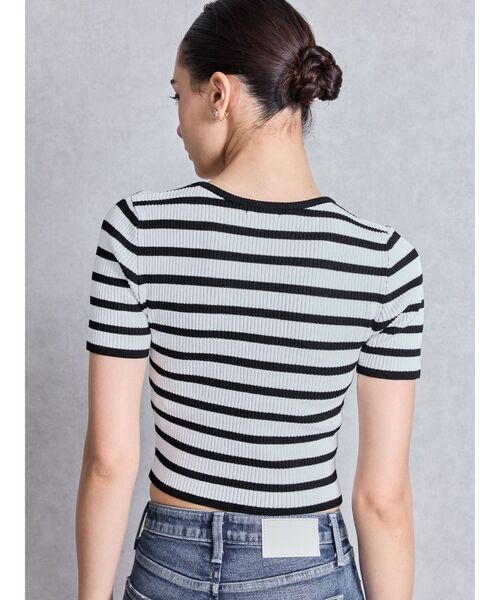 GYDA（ジェイダ）の「GGプレートハーフスリーブニットトップス（ニット/セーター・レディース・その他1/オフホワイト/シルバー/ブラック・FREE）」の20枚目の写真