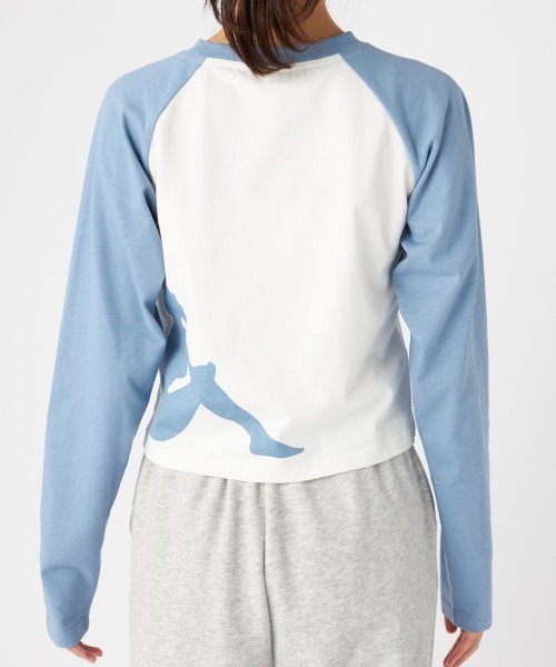 Kappa(カッパ)の「ラグラン長袖Tシャツ(Tシャツ/カットソー・レディース・ブルー/ホワイト・LARGE/MEDIUM/SMALL)」の14枚目の写真