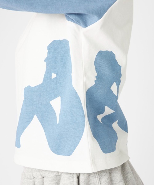 Kappa(カッパ)の「ラグラン長袖Tシャツ(Tシャツ/カットソー・レディース・ブルー/ホワイト・LARGE/MEDIUM/SMALL)」の15枚目の写真