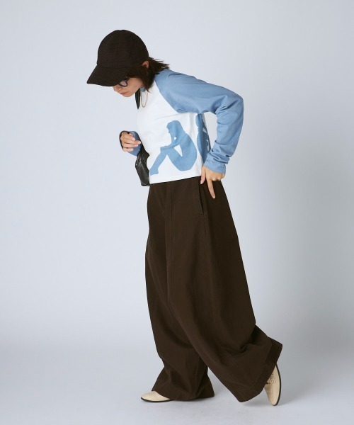 Kappa(カッパ)の「ラグラン長袖Tシャツ(Tシャツ/カットソー・レディース・ブルー/ホワイト・LARGE/MEDIUM/SMALL)」の6枚目の写真