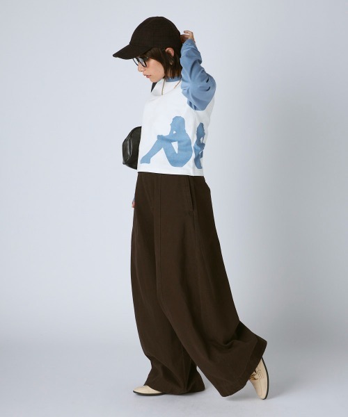 Kappa(カッパ)の「ラグラン長袖Tシャツ(Tシャツ/カットソー・レディース・ブルー/ホワイト・LARGE/MEDIUM/SMALL)」の7枚目の写真