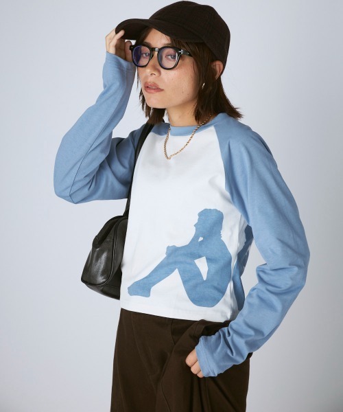 Kappa(カッパ)の「ラグラン長袖Tシャツ(Tシャツ/カットソー・レディース・ブルー/ホワイト・LARGE/MEDIUM/SMALL)」の8枚目の写真