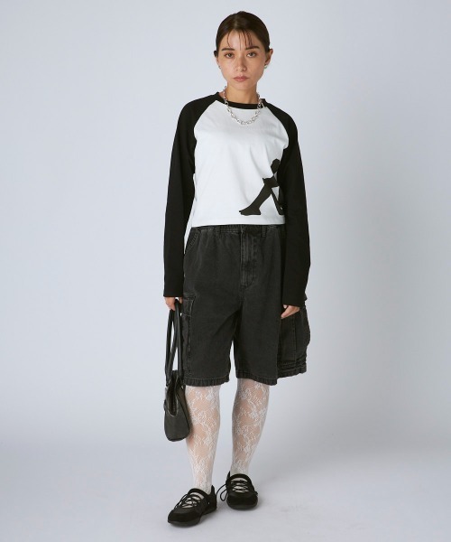 Kappa(カッパ)の「ラグラン長袖Tシャツ(Tシャツ/カットソー・レディース・ブルー/ホワイト・LARGE/MEDIUM/SMALL)」の20枚目の写真