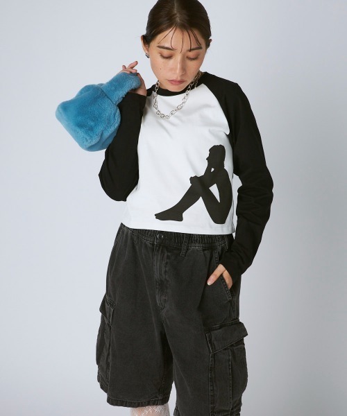 Kappa(カッパ)の「ラグラン長袖Tシャツ(Tシャツ/カットソー・レディース・ブルー/ホワイト・LARGE/MEDIUM/SMALL)」の19枚目の写真
