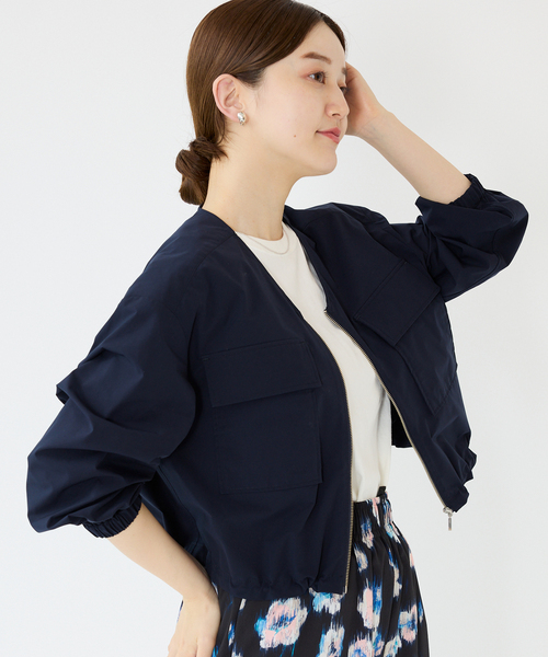 IENA（イエナ）の「クロップドノーカラーブルゾン（ブルゾン）」 - WEAR