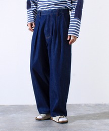 GLOSTER | 【WEB限定】フロントインタックワイドデニム(デニムパンツ)