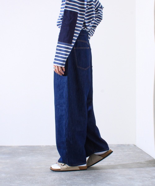 GLOSTER（グロスター）の「【WEB限定】フロントインタックワイドデニム（デニムパンツ・メンズ・インディゴブルー/ブラック・マルチサイズ）」の4枚目の写真