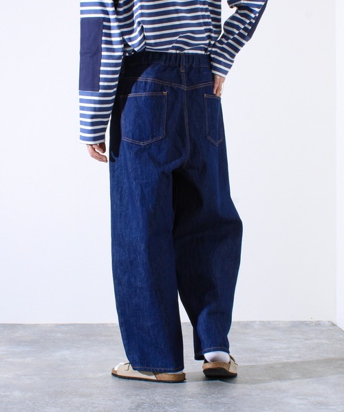 GLOSTER（グロスター）の「【WEB限定】フロントインタックワイドデニム（デニムパンツ・メンズ・インディゴブルー/ブラック・マルチサイズ）」の5枚目の写真