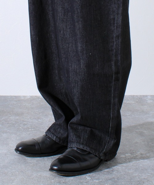 GLOSTER（グロスター）の「【WEB限定】フロントインタックワイドデニム（デニムパンツ・メンズ・インディゴブルー/ブラック・マルチサイズ）」の14枚目の写真