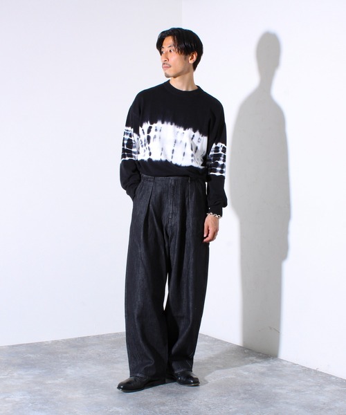 GLOSTER（グロスター）の「【WEB限定】フロントインタックワイドデニム（デニムパンツ・メンズ・インディゴブルー/ブラック・マルチサイズ）」の21枚目の写真