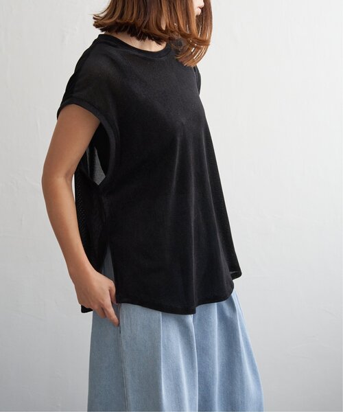 notch.(ノッチ)の「シアーフロッキールーズタンクトップ(Tシャツ/カットソー・レディース・ブラック/チャコール・M)」の10枚目の写真