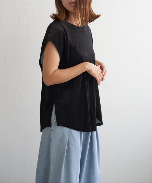 notch.(ノッチ)の「シアーフロッキールーズタンクトップ(Tシャツ/カットソー・レディース・ブラック/チャコール・M)」の12枚目の写真
