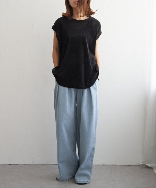 notch.(ノッチ)の「シアーフロッキールーズタンクトップ(Tシャツ/カットソー・レディース・ブラック/チャコール・M)」の14枚目の写真