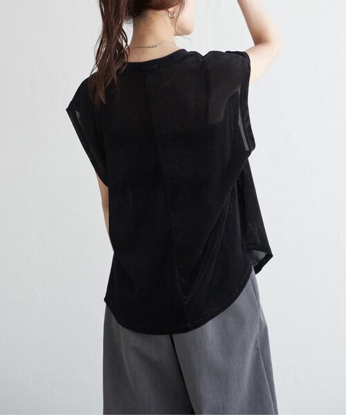 notch.(ノッチ)の「シアーフロッキールーズタンクトップ(Tシャツ/カットソー・レディース・ブラック/チャコール・M)」の19枚目の写真