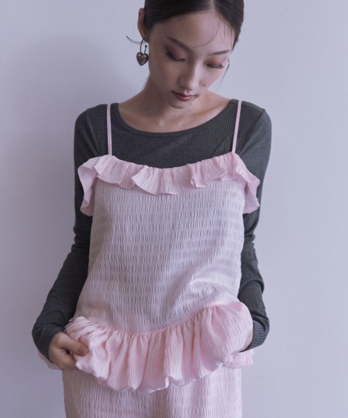 dreamy balloon frill camisole（キャミソール）｜HONEY MI