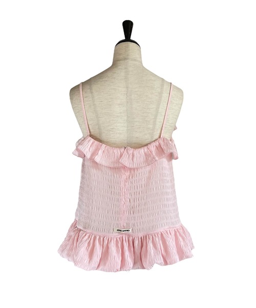 HONEY MI HONEY(ハニーミーハニー)の「dreamy balloon frill camisole(キャミソール・レディース・オフホワイト/ブラック/ピンク・FREE)」の20枚目の写真
