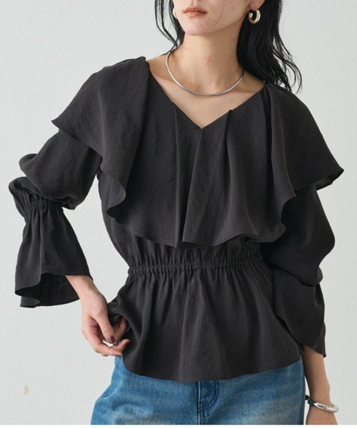 フリルペプラムブラウス（シャツ/ブラウス）｜LOUNGEDRESS（ラウンジ
