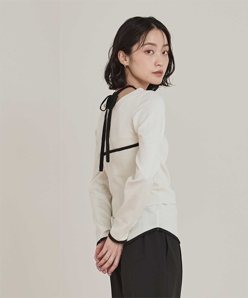 miette(ミエット)の「ホルターネックニットアンサンブル(ニット/セーター・レディース・ブラック/ベージュ/グレー/ホワイト・FREE)」の15枚目の写真