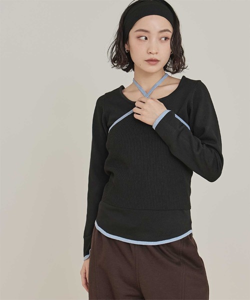 miette(ミエット)の「ホルターネックニットアンサンブル(ニット/セーター・レディース・ブラック/ベージュ/グレー/ホワイト・FREE)」の22枚目の写真