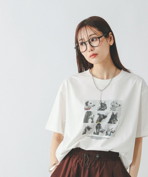 ※専用です※プリント柄(カットソー黒) ゼブラ柄スプレー風ぼかしプリントTシャツ｜Tシャツ｜ニコル