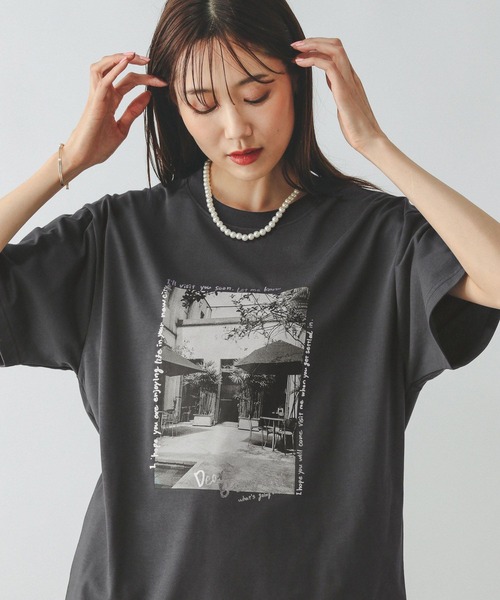 ※専用です※プリント柄(カットソー黒) ゼブラ柄スプレー風ぼかしプリントTシャツ｜Tシャツ｜ニコル