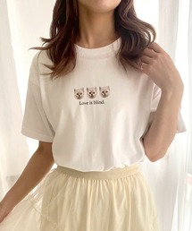 アニマルプリントデザイン半袖Tシャツ