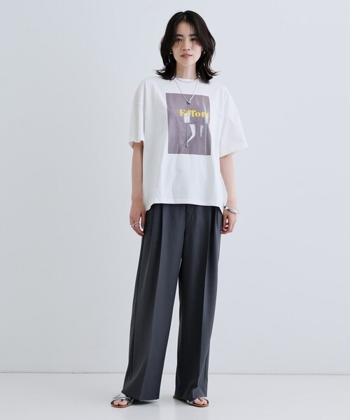GALLEST（ギャレスト）の「【一部店舗限定】フォトプリントT（Tシャツ/カットソー・レディース・ホワイト系1/ホワイト系2・38）」の3枚目の写真