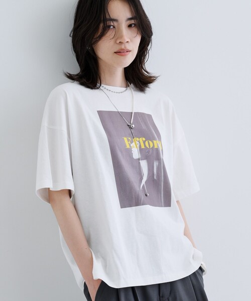 GALLEST（ギャレスト）の「【一部店舗限定】フォトプリントT（Tシャツ/カットソー・レディース・ホワイト系1/ホワイト系2・38）」の5枚目の写真