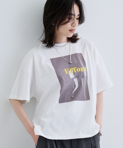 GALLEST（ギャレスト）の「【一部店舗限定】フォトプリントT（Tシャツ/カットソー・レディース・ホワイト系1/ホワイト系2・38）」の6枚目の写真