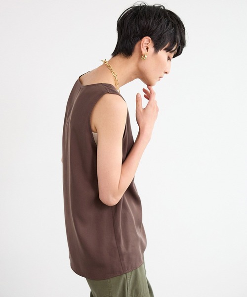 BARNYARDSTORM（バンヤードストーム）の「BARNYARDSTORM / フィブリルノースリプルオーバー＜セットアップ対応＞（タンクトップ・レディース・カーキ/ブラウン・FREE）」の10枚目の写真