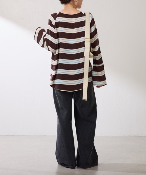 セール】袖フレアサテンTブラウス（シャツ/ブラウス）｜COLLAGE