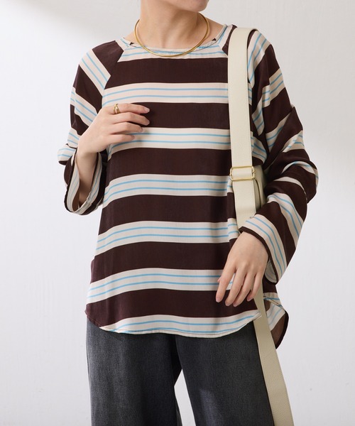 袖フレアサテンTブラウス（シャツ/ブラウス）｜COLLAGE