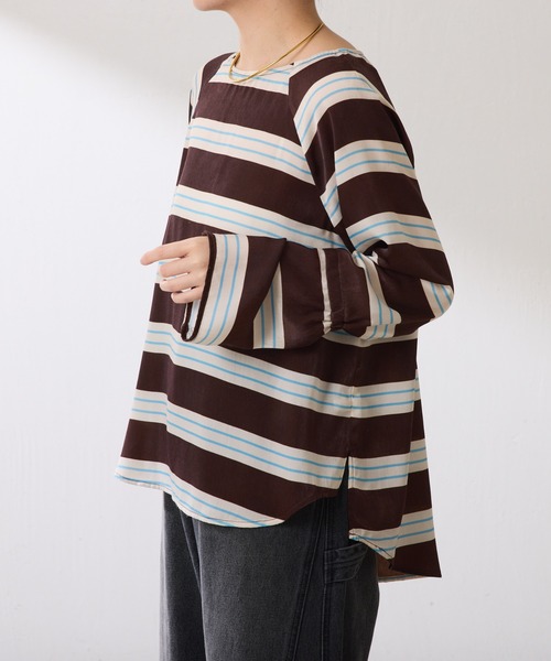 セール】袖フレアサテンTブラウス（シャツ/ブラウス）｜COLLAGE