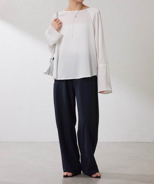 ⭐︎新品⭐︎COLLAGE GALLARDAGALANTE 袖フレアサテンTブラウス セール】袖フレアサテンTブラウス（シャツ/ブラウス）｜COLLAGE