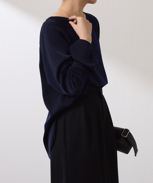 セール】袖フレアサテンTブラウス（シャツ/ブラウス）｜COLLAGE