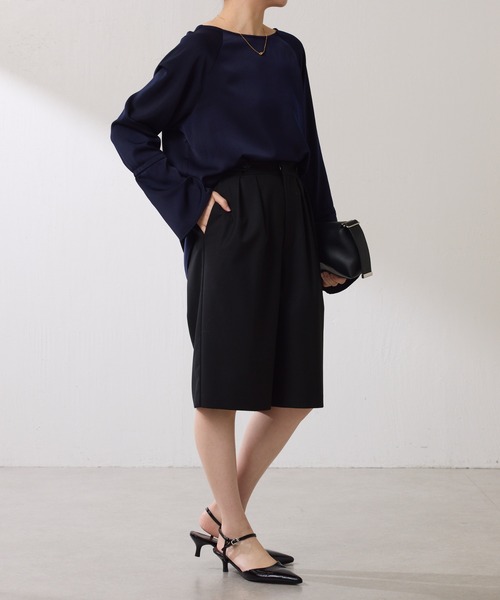 セール】袖フレアサテンTブラウス（シャツ/ブラウス）｜COLLAGE