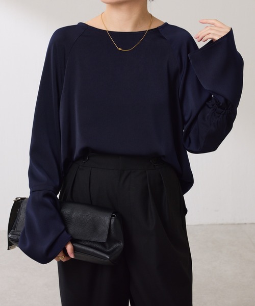 ⭐︎新品⭐︎COLLAGE GALLARDAGALANTE 袖フレアサテンTブラウス セール】袖フレアサテンTブラウス（シャツ/ブラウス）｜COLLAGE