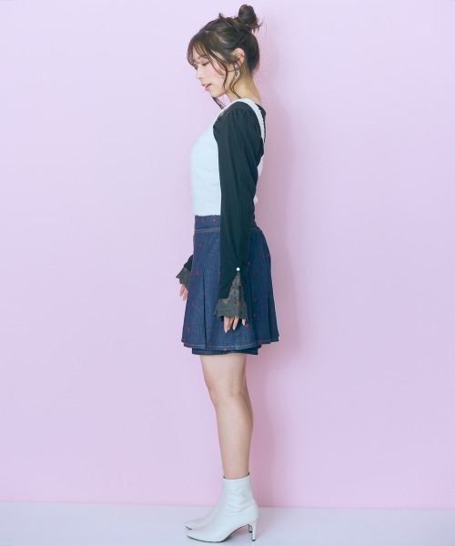 marun（マルン）の「＜大きいサイズ＞ツイード調ビスチェ marun（ベスト・レディース・ネイビー/アイボリー・5L/4L/3L/LL/L）」の6枚目の写真