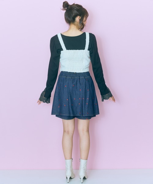 marun（マルン）の「＜大きいサイズ＞ツイード調ビスチェ marun（ベスト・レディース・ネイビー/アイボリー・5L/4L/3L/LL/L）」の7枚目の写真