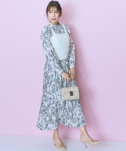 marun（マルン）の「＜大きいサイズ＞ツイード調ビスチェ marun（ベスト・レディース・ネイビー/アイボリー・5L/4L/3L/LL/L）」の10枚目の写真