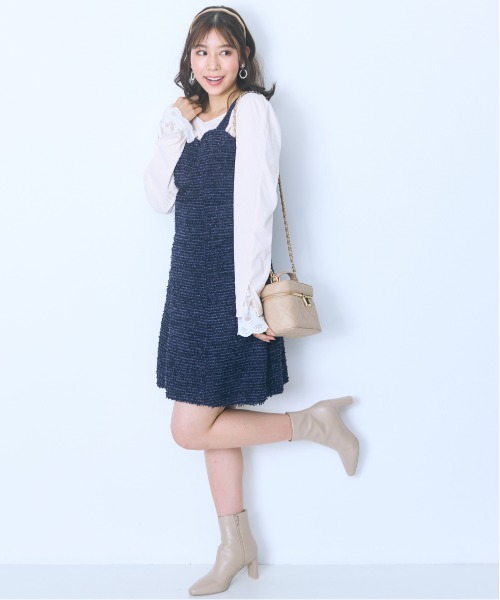 marun（マルン）の「＜大きいサイズ＞ツイード調ビスチェ marun（ベスト・レディース・ネイビー/アイボリー・5L/4L/3L/LL/L）」の20枚目の写真