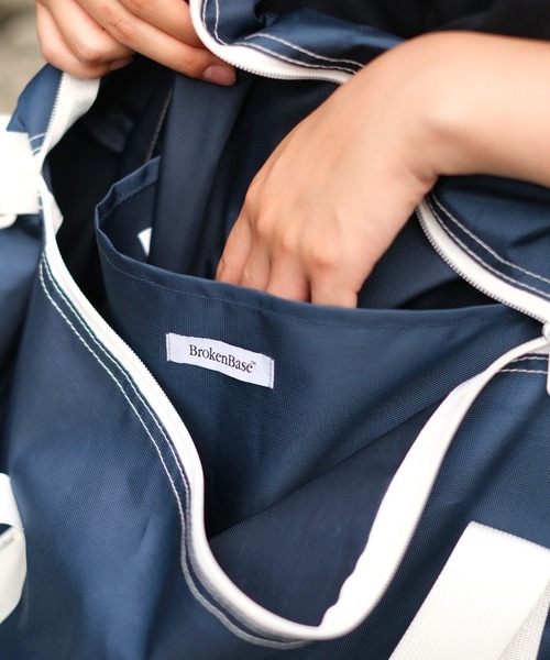 BROKEN BASE（ブロークンベース）の「2way Boston Bag（ボストンバッグ・メンズ・ライトブルー/ネイビー・フリー）」の13枚目の写真