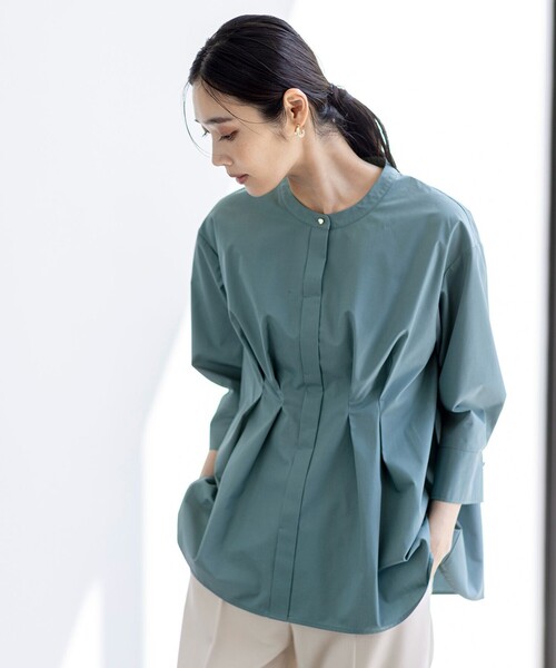 ANY SIS(エニィスィス)の「ウエストタックチュニック ブラウス(シャツ/ブラウス・レディース・ピンク系/パイングリーン系/ダルブルー系・MEDIUM)」の9枚目の写真